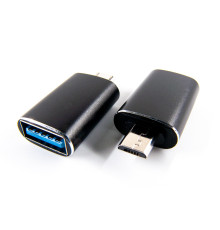 Адаптер Dengos OTG USB-microUSB Black (ADP-017)