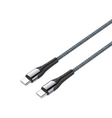 Кабель ColorWay USB Type-C - USB Type-C (M/M), PD Fast Charging, 3 А, 65 W, 1 м, Grey (CW-CBPDCC040-GR)