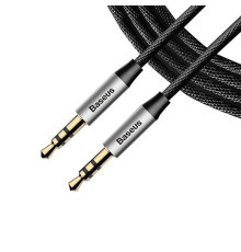 Аудио-кабель Baseus Yiven M30 3.5 мм-M/3.5 мм-M, 1.5 м, Silver/Black (CAM30-CS1)