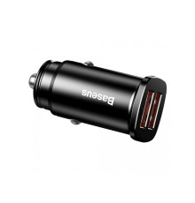 Автомобільний зарядний пристрій Baseus Square Metal (2USB, 5A) 30W Black (CCALL-DS01)