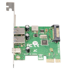 Контролер Frime NEC720202 (ECF-PCIEtoUSB007.LP) PCI-E-2xUSB3.0+USB3.0 Type-C