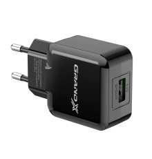 Мережевий зарядний пристрій Grand-X (1xUSB 5В/2.1А) Black (CH-03B)