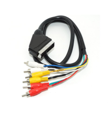 Кабель Merlion SCART - RCA (M/M), 1.5 м, Black (TT-SCART (M)-6RCA (M)-1.5/00024)