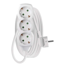 Фільтр живлення Emos (P0323R) 3 розетки, 1.5мм2, 3м, White