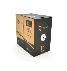 Кабель вита пара Ritar (11830) КЗПЕп UTP 24 AWG, CCA, 4х2х0.5 мм, 305м, Corton Box