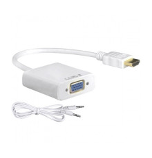 Адаптер Vention HDMI - VGA (M/F), 0.1 м, White (YT-C-HDMI(M)/VGA(F)+AUX-W/08632)