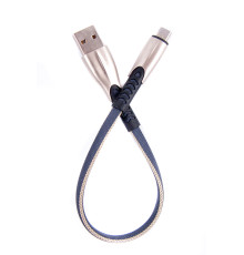 Кабель Dengos USB - microUSB (M/M) 0.25 м Grey (PLS-M-SHRT-PLSK-GREY)