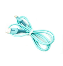 Кабель Dengos USB - Lightning (M/M), 1 м, Blue (PLS-L-IND-SOFT-BLUE)