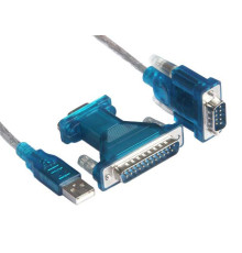 Кабель Voltronic USB-RS-232 з перехідником (YT-A-USB/RS-232+RS-232/02326)