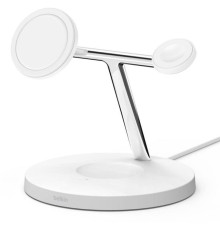 Безпровідний зарядний пристрій Belkin MagSafe 3in1 Wireless Charger White (WIZ009ttWH-APL)