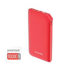 Універсальна мобільна батарея ColorWay Soft Touch 10000mAh Red (CW-PB100LPE3RD-PD)