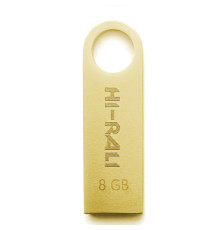 Флеш-накопичувач USB 8GB Hi-Rali Shuttle Series Gold (HI-8GBSHGD)