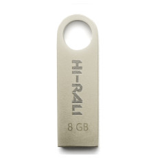 Флеш-накопитель USB 8GB Hi-Rali Shuttle Series Silver (HI-8GBSHSL)