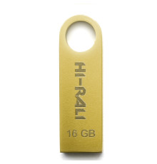 Флеш-накопитель USB 16GB Hi-Rali Shuttle Series Gold (HI-16GBSHGD)