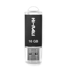 Флеш-накопитель USB 16GB Hi-Rali Rocket Series Black (HI-16GBVCBK)