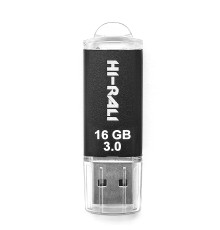Флеш-накопичувач USB3.0 16GB Hi-Rali Rocket Series Black (HI-16GB3VCBK)