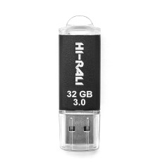 Флеш-накопичувач USB3.0 32GB Hi-Rali Rocket Series Black (HI-32GB3VCBK)