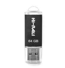 Флеш-накопитель USB 64GB Hi-Rali Rocket Series Black (HI-64GBVCBK)