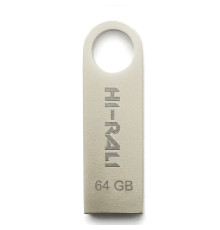 Флеш-накопитель USB 64GB Hi-Rali Shuttle Series Silver (HI-64GBSHSL)