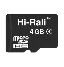 Карта пам`ятi MicroSDHC 4GB Class 4 Hi-Rali (HI-4GBSDCL4-00)