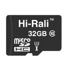 Карта пам`ятi MicroSDHC 32GB UHS-I U3 Class 10 Hi-Rali (HI-32GBSD10U3-00)