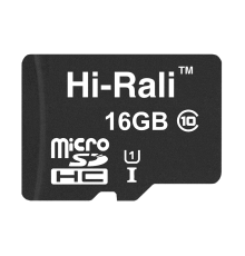 Карта памяти MicroSDHC  16GB UHS-I Class 10 Hi-Rali (HI-16GBSD10U1-00)