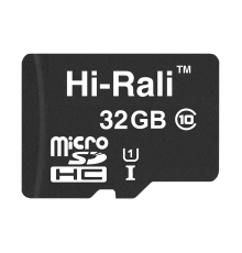 Карта памяти MicroSDHC  32GB UHS-I Class 10 Hi-Rali (HI-32GBSD10U1-00)