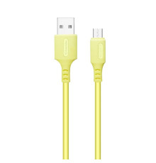 Кабель ColorWay USB - micro USB (M/M), soft silicone, 2.4 А, 1 м, Yellow (CW-CBUM043-Y)