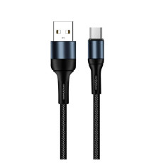 Кабель ColorWay USB - USB Type-C (M/M), nylon, 2.4 А, 1 м, Black (CW-CBUC045-BK)