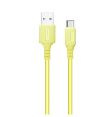 Кабель ColorWay USB - USB Type-C (M/M), soft silicone, 2.4 А, 1 м, Yellow (CW-CBUC043-Y)