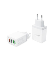 Мережевий зарядний пристрій XoKo QC-405 (4USB, 6.2А) White (QC-405-WH)
