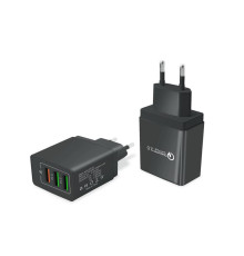 Мережевий зарядний пристрій XoKo QC-305 (3USB, 5.1А) Black (QC-305-BK)