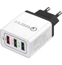 Мережевий зарядний пристрій XoKo QC-300 (3USB, 4.8А) Black (QC-300-BK)