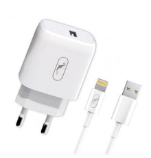 Зарядний пристрій SkyDolphin SC22EL (1USB, 2.1A) White (MZP-000158) + кабель Lightning