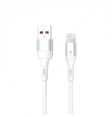 Кабель SkyDolphin S06L LED Smart Power USB - Lightning (M/M), 1 м, White (USB-000555)