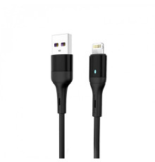 Кабель SkyDolphin S06L LED Smart Power USB - Lightning (M/M), 1 м, Black (USB-000554)