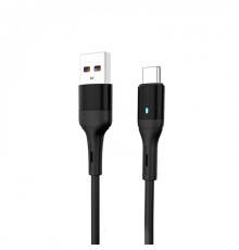 Кабель SkyDolphin S06T LED Smart Power USB - USB Type-C (M/M), 1 м, Black (USB-000557)
