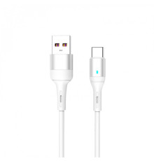Кабель SkyDolphin S06T LED Smart Power USB -  USB Type-C (M/M), 1 м, White (USB-000556)
