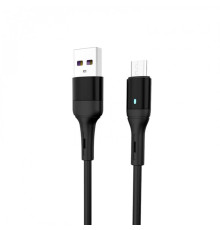 Кабель SkyDolphin S06V LED Smart Power USB - micro USB (M/M), 1 м, Black (USB-000559)