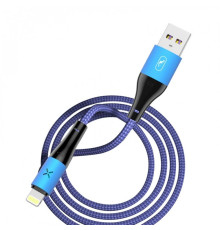 Кабель SkyDolphin S49L LED Aluminium Alloy USB - Lightning (M/M), 1 м, Blue (USB-000566)