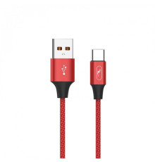 Кабель SkyDolphin S55T Neylon USB - USB Type-C (M/M), 1 м, Red (USB-000437)