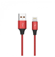 Кабель SkyDolphin S55L Neylon USB - Lightning (M/M), 1 м, Red (USB-000435)