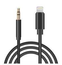 Аудіо-перехідник XoKo AUX-001 Lightning - 3.5 мм, M/M, 1 м, чорний (AUX-001-BK)