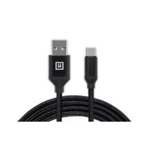 Кабель REAL-EL Premium Fabric USB - USB Type-C (M/M), 2 м, Black (EL123500047)