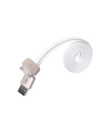 Кабель Remax RC-D002i4 King Kong USB - Apple 30-pin (M/M), iPhone 4/4s, 1 м, White (6954851220886)