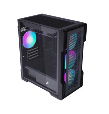 Корпус 1stPlayer T3-4F1-BK Black без БЖ