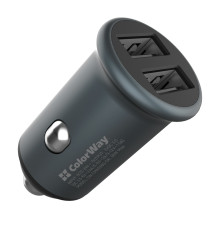 Автомобильное зарядное устройство ColorWay (2USBx2.4A, 36W) Quick Charge 3.0 Gray (CW-CHA036Q-GR)