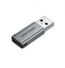 Адаптер Vention USB - USB Type-C V 3.0 (M/F) Gray (CDPH0)