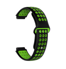Ремінець для Garmin Universal 16 Nike-style Silicone Band Black/Green (U16-NSSB-BKGN)