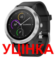 Розумний годинник Garmin Vivoactive 3 Silver with Black Silicon (010-01769-00)